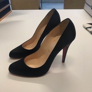 Christian Louboutin Black Satin Shoes EUR 39.5